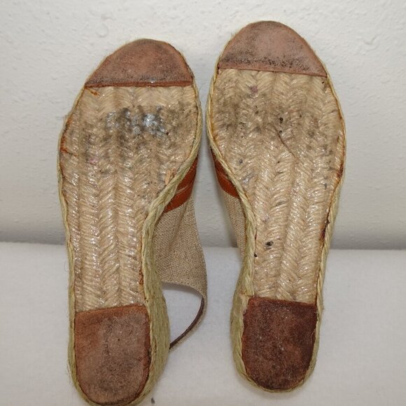 Ralph Lauren Candice Wedge Sandals Women's Size Size 6 Brown Beige Career - Picture 10 of 10